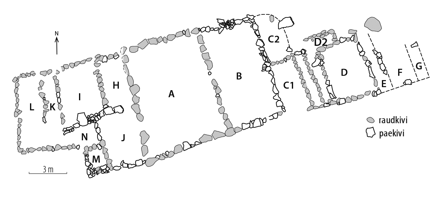 Kõmsi cemetery plan.